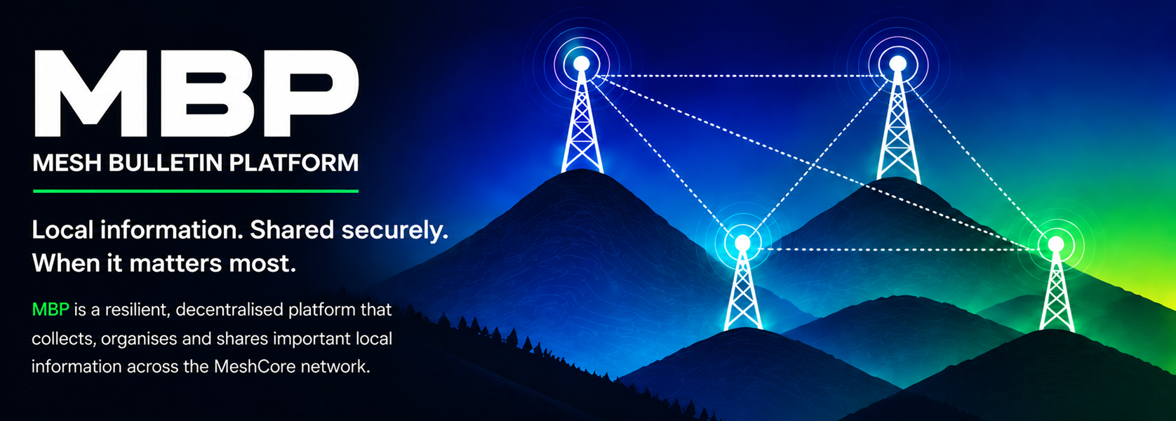MBP Mesh Bulletin Platform: Local information. Shared securely. When it matters most.